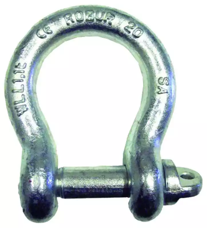 Manille lyre galvanisée 12mm hauteur 48mm charge 500Kg