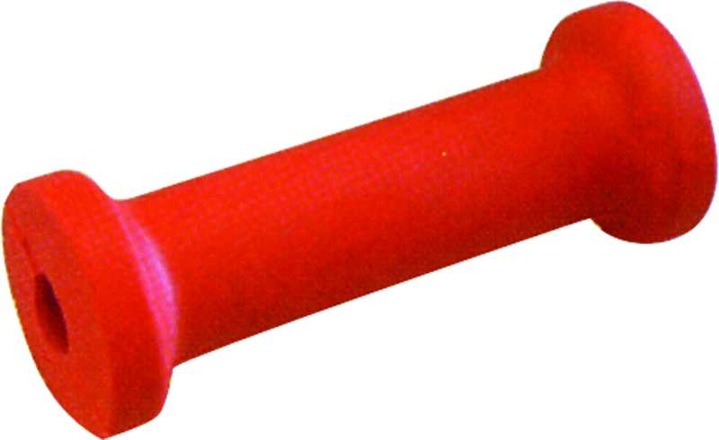 Diabolo rouge diamètre 75X50mm Longueur 200mm  Alésage 22mm