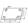 Plaquette d'assemblage 50 X 30 mm 4 trous