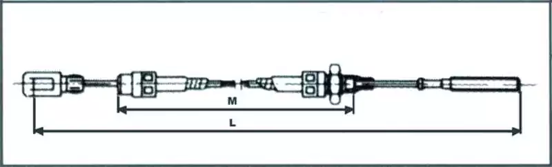 Câble de frein 950 kg Longueur L 1445mm Longueur M 1175mm