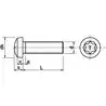 Boite de 20 vis métaux Cylindrique Torx diamètre 6mm Longueur 40mm