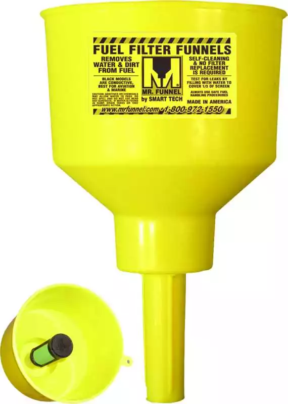 Entonnoir carburant NOIR diamètre 216 mm 50 L/MN filtre inox intégré de 75 microns