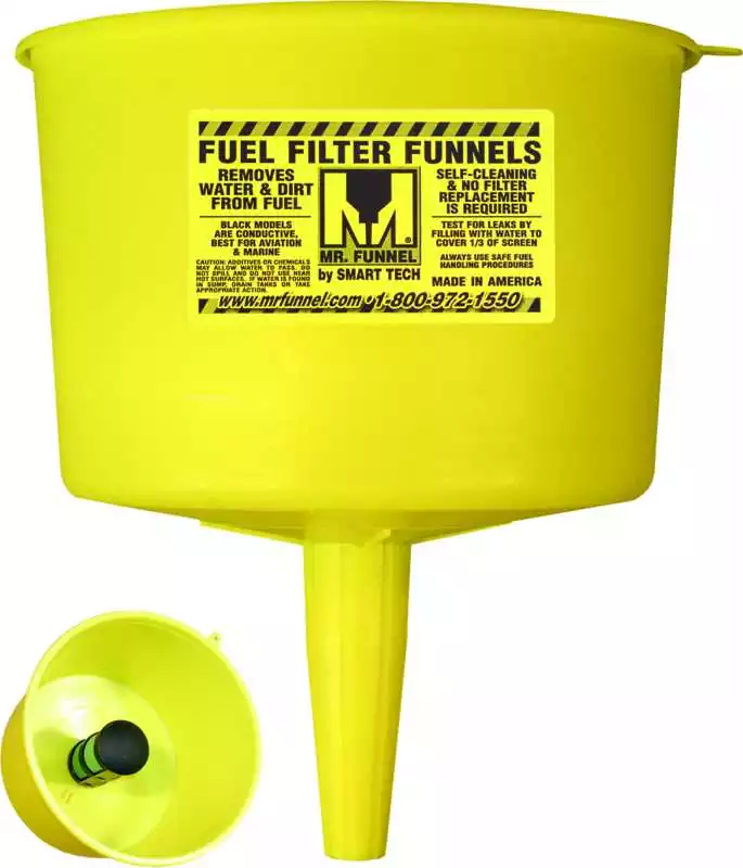 Entonnoir carburant NOIR diamètre 216 mm 50 L/MN filtre inox intégré de 75 microns