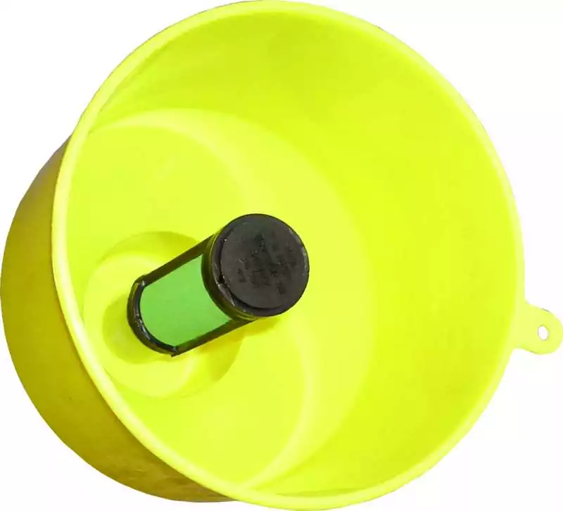 Entonnoir carburant NOIR diamètre 216 mm 50 L/MN filtre inox intégré de 75 microns