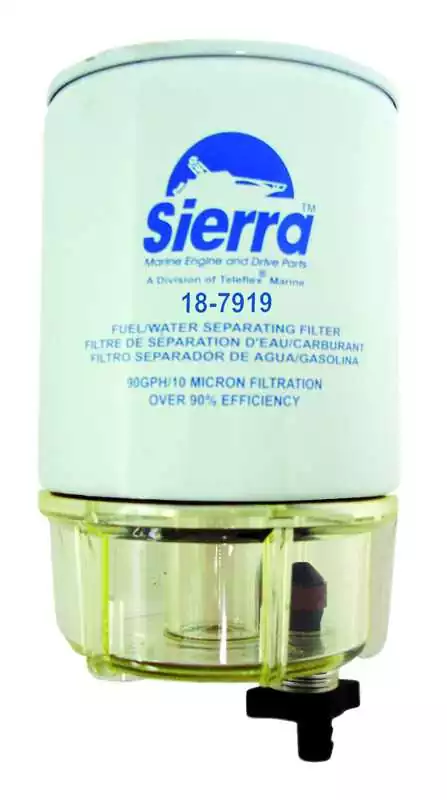 Tête de filtre essence séparateur 10 microns avec entrée sortie 1/4" NPT