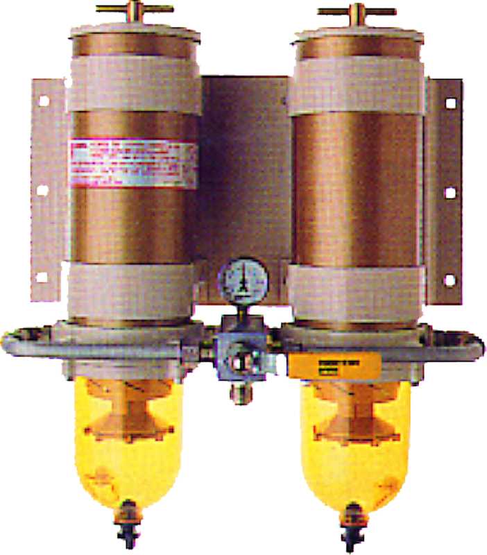 Filtre double permutable RACOR débit 681 L/H avec manomètre filetage raccords 7/8 UNF 