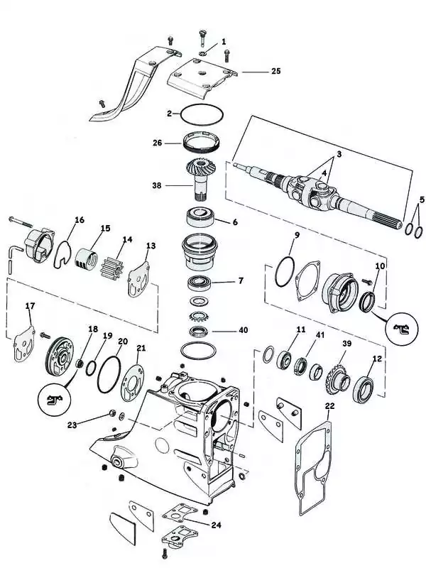 Turbine Haut d'embase COBRA Réf d'origine 777128 983895 983895 979475Turbine Caoutchouc 10 pâles Haut d'embase COBRA 777128 