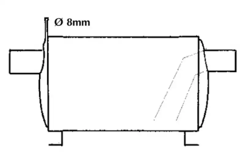 Silencieux THOR Puissance moteur 100 cv Capacité 7,5 L entrée/sortie 60 mm