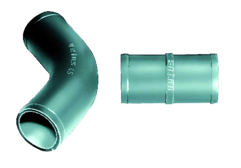 Section de raccordement plastique courbure 60 diamètre 60mm pour tuyau d'échappement