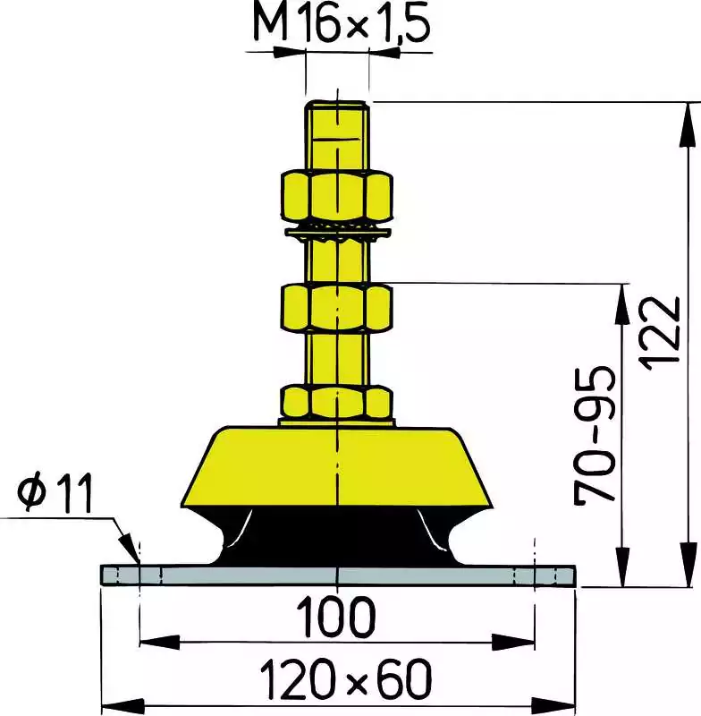 Support moteur TYPE K75 la pièce pour moteurs jusqu'à 60 KW 80 CV