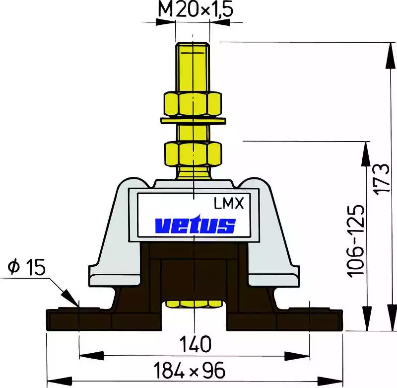 Support moteur LMX210 Entre 70 et 350 KW Charge maxi 210 kg Support moteur LMX210 Entre 70 et 350 KW Charge maxi 210 kg