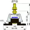 Support moteur flexible TYPE L Entre 70 et 350KW Charge maxi 340 kg