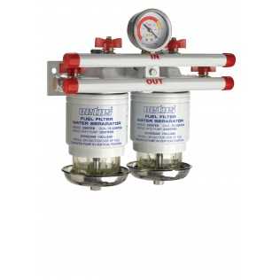 Filtres séparateur eau/carburant débit190 L/H CE/ABYC double 10 microns