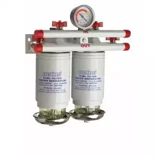 Filtres séparateur eau/carburant débit 620L/H CE/ABYC double 10 microns