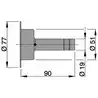 Raccord de reniflard inox droit diamètre 19 mm version longue