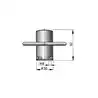 Bitte d'amarrage diamètre 50mm type ACHIL à boulonner M8 130x95mm Capacité 620 kgf