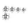 Bitte d'amarrage diamètre 70mm type ACHIL sur embase 180x142mm Capacité 1150 kgf