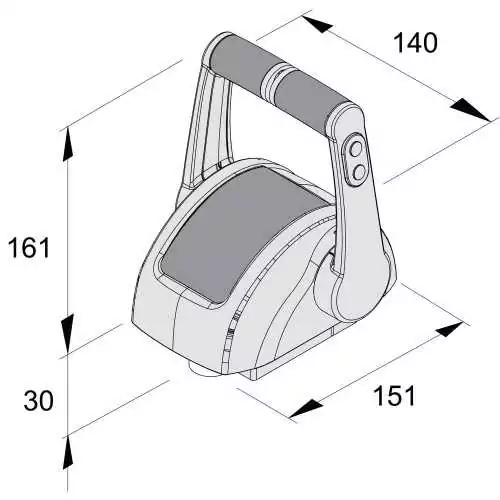 Poignée de commande en acier inoxydable pour 1 moteur
