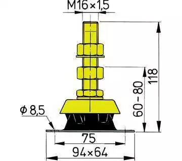 Support moteur type K35 la piece Charge maxi 35 kg