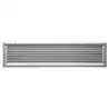 Prise d'aspiration d'air aluminium anodisé poli 450x130mm type ASVREC 40 1.62dm3