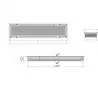 Prise d'aspiration d'air aluminium anodisé poli 450x130mm type ASVREC 40 1.62dm3