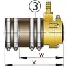 Presse-étoupe souple diamètre 45mm à double joint à levre longueur 165mm