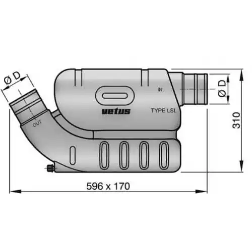 Waterlock synthétique type LSL75 diamètre 75mm