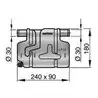 Waterlock plastique TYPE LP 30mm entrée fixe boite à eau échappement