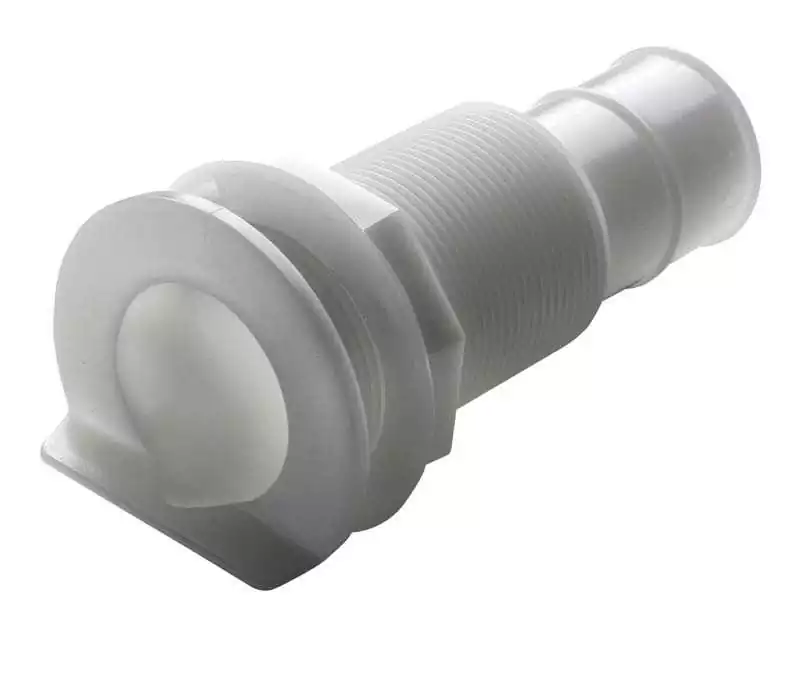 Passe-coque avec bride en L pour tuyau diamètre 25 mm 1" pouces