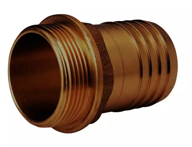 Raccord cannelé Male bronze G1 1/2" diamètre 38mm