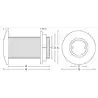 Passe coque inox avec chanfrein 3/4'' pouces diamètre tuyau 20mm
