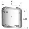 Capot de pont Libero 410 x 410 mm angle 55 mm