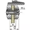 Vis canon inox filetage M4 pour hublots et capots de ponts 50 pièces