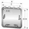 Panneau de ventilation Magnus type 2626 dim encast 260 x 260 mm
