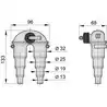 Coude anti-siphon avec clapet pour 13/19/25/32 mm