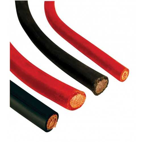 Cable de batterie 10 mm² PVC noir (prix par metre)