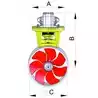Embase 230 kgf pour propulseur hydraulique inclus moteur hydraulique pour tuyere 300 mm.