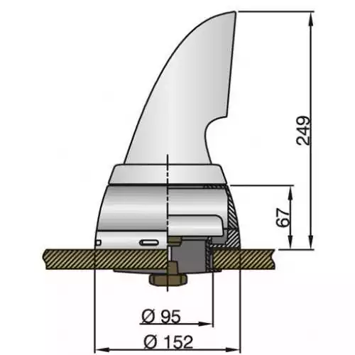 Boite dorade en inox pour manche à air diam 75 mm