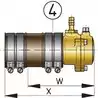 Jeu de remplacement pour presse-étoupe diamètre 25mm longueur 144mm
