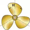 Hélice manganèse bronze 3 pales Type P3C diamètre 13"