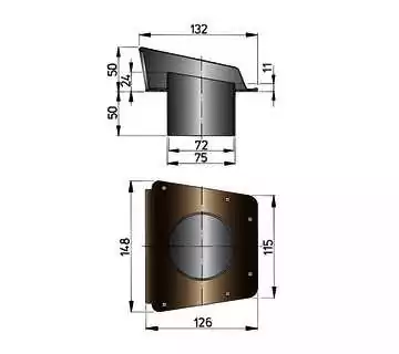 Aérateur à coquille modele SCIROCCO Raccord tuyau diamètre 76mm 38,5dm3