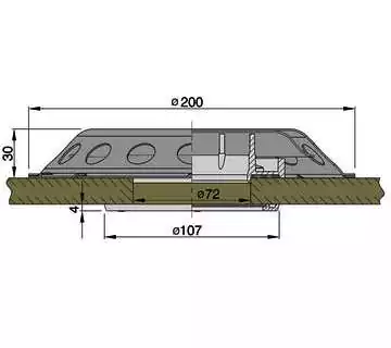 Aérateur a fermer type UFO2 (grille en synthétique inclus)