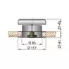 Aérateur champignon en acier inoxydable type PORTOS 1 inclus moustiquaire