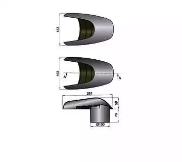 aérateur à coquille modele Typhoon 100 mm