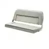 Banquette 2 places luxe rabatable blanche coutures bleu marine