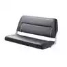 Banquette 2 places luxe rabatable bleu marine coutures blanches