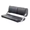 Banquette 2 places rabatable dossier ajustable bleu marine coutures blanches
