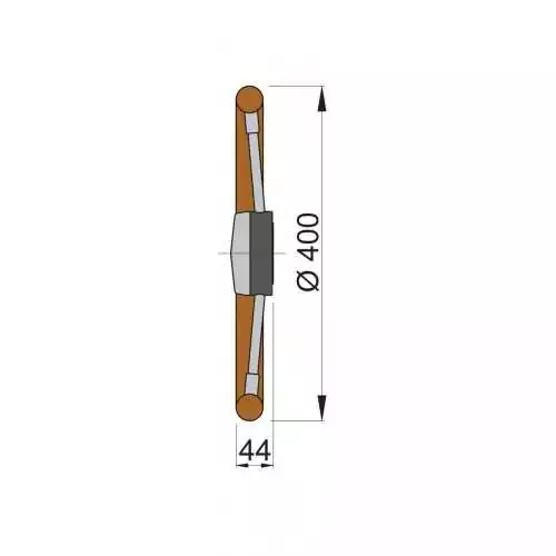 Barre à roue en bois de teck type PRO diamètre 40cm