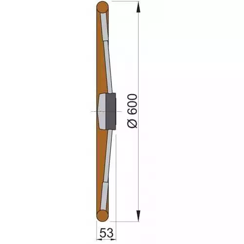 Barre à roue en bois de teck type PRO diamètre 60cm