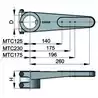 Bras de meche diamètre 60mm en aluminium gouvernail fixation vérins de direction